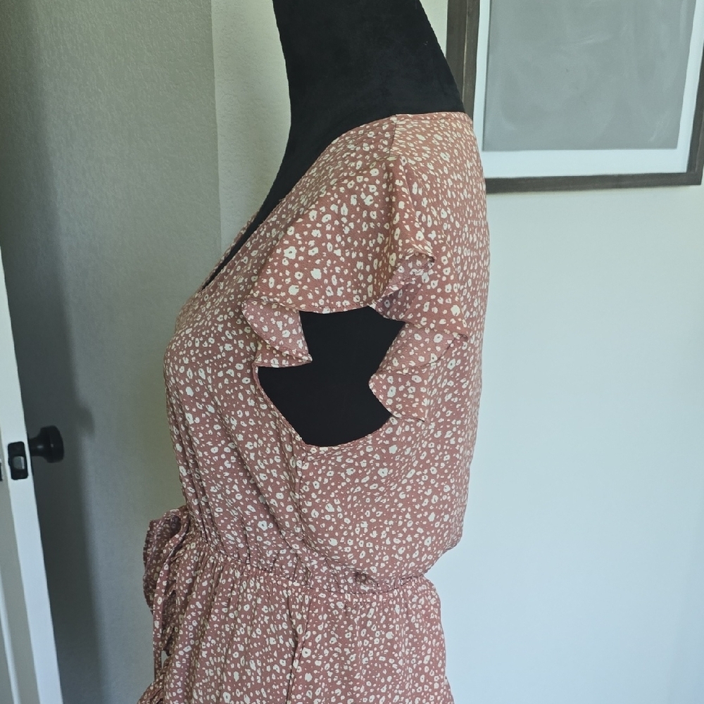 Floral Pink Ruffle Dress - Picture 4 of 7